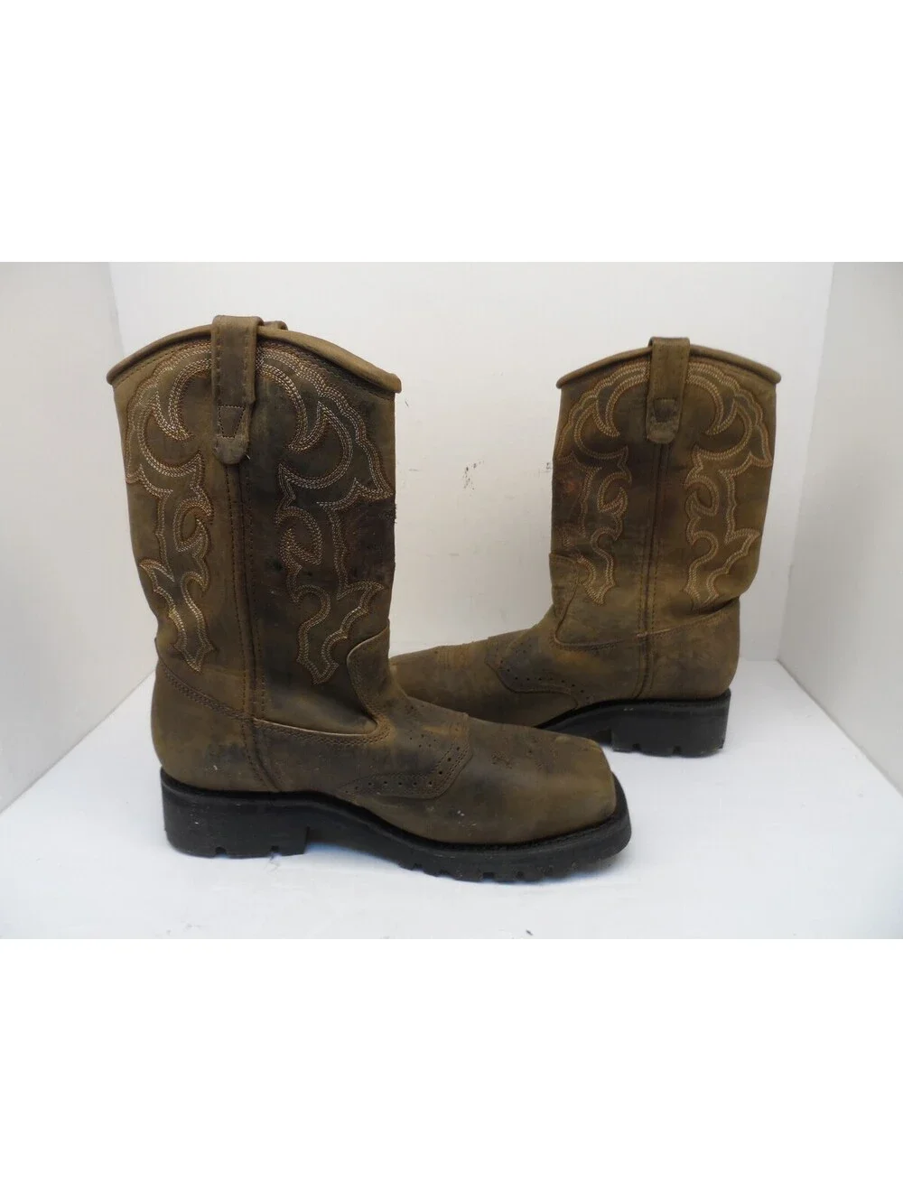 Hoffman Men's Rancher Soft Toe Line Boots *Made In USA* Brown Size 10.5 EE